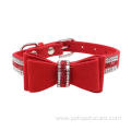 Hot Selling Fashionable Luxury Bowtie Rhinestone Dog Collar